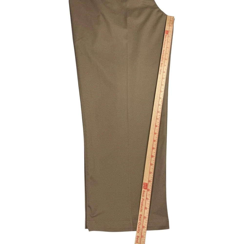 Oak Hall Men's Dress Pants 46x30 Pleated Front Classic Fit Khaki Cotton Stretch